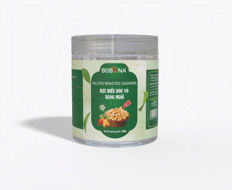 HẠT ĐIỀU BÓC VỎ RANG MUỐI - HŨ 200 g